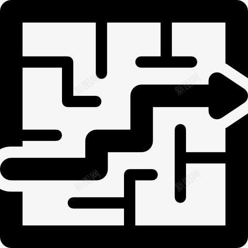 迷宫和箭图标png_新图网 https://ixintu.com 儿童迷宫 出口业务 解决途径 路径 迷宫线路 迷宫路线