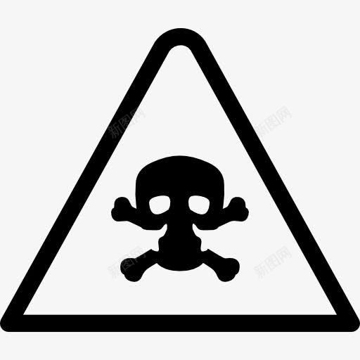 死亡图标png_新图网 https://ixintu.com 三角形 交通标志 危险标志 有毒 死亡 警惕 预警