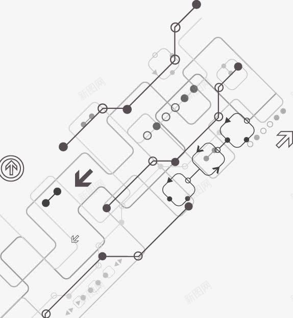 科技数码电路图png免抠素材_新图网 https://ixintu.com 数码 电线图 电路图 科技