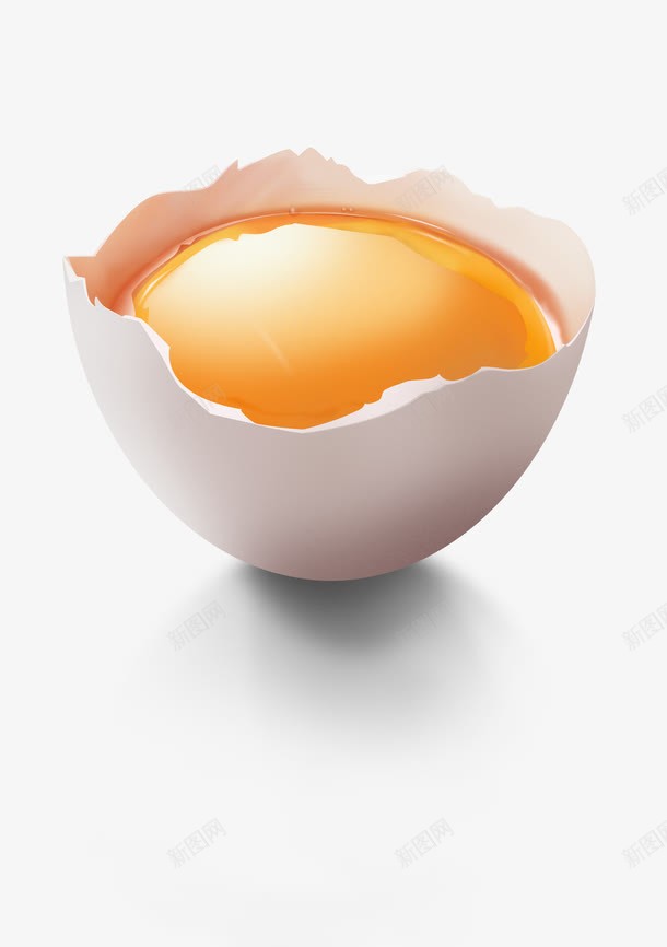 鸡蛋黄和鸡蛋壳png免抠素材_新图网 https://ixintu.com 健康 营养 蛋黄 鸡蛋