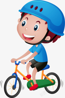 自行车比赛骑车的男孩素材