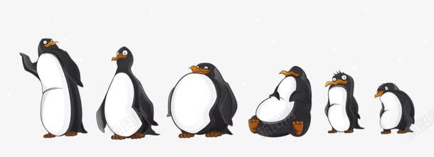 企鹅png免抠素材_新图网 https://ixintu.com 企鹅 创意 卡通 卡通企鹅设计素材元素 手绘 排队