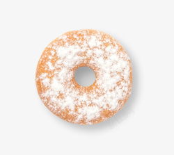 甜滋滋白色粉末的甜甜圈高清图片
