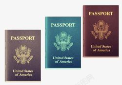 崭新的美国护照素材