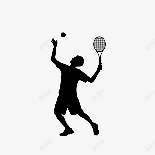 网球人物剪影png免抠素材_新图网 https://ixintu.com 人物剪影 体育 体育运动 健身 剪影 网球