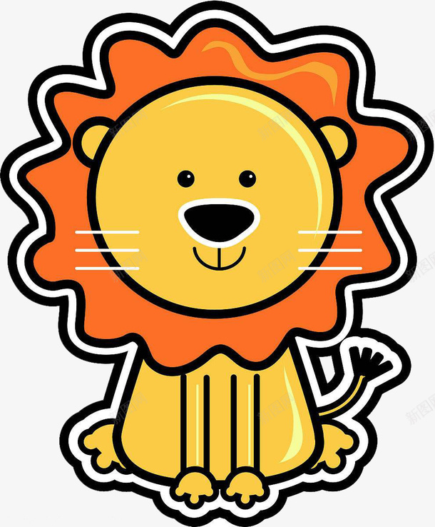 坐着的狮子png免抠素材_新图网 https://ixintu.com 乖巧 卡通手绘 可爱画风 狮子 狮子简笔画 猫科动物 装饰