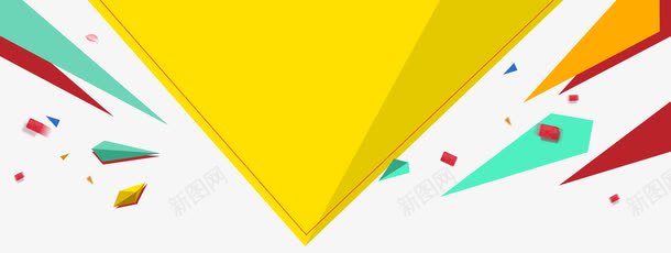 色块组合png免抠素材_新图网 https://ixintu.com 三角形 促销 双十一 色块