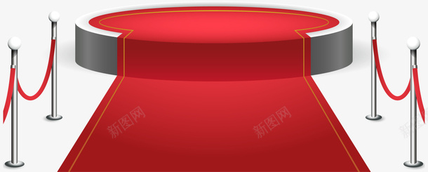 圆形立体舞台红毯png免抠素材_新图网 https://ixintu.com 围栏红毯 影视 播放 放映 电影节 立体舞台 走红毯