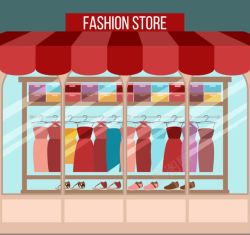 平面服装店橱窗素材