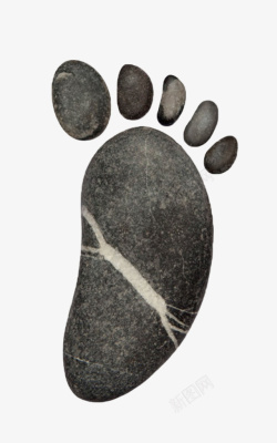 石头裂纹黑色带裂纹的石头脚印高清图片