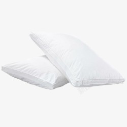 羽绒丝白色的枕头高清图片
