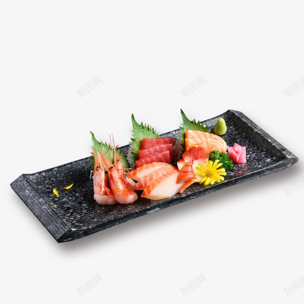 一盘生鱼片png免抠素材_新图网 https://ixintu.com 日本料理 生鱼片 矢量装饰 肉 装饰