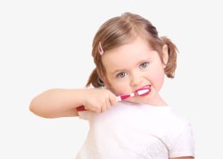 小女孩刷牙刷牙的小女孩高清图片