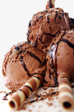 一堆巧克力一堆美味的巧克力冰激凌高清图片