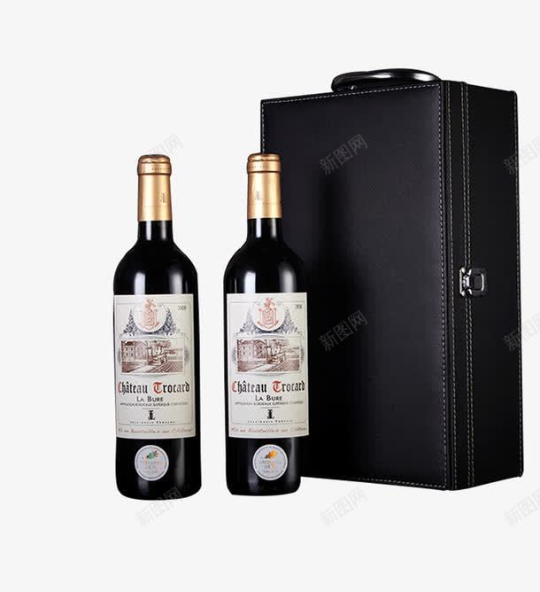 红酒png免抠素材_新图网 https://ixintu.com 包装 欧洲 皮盒 红酒 葡萄酒 酒水 酒瓶