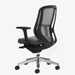 白色老板椅人体工学电脑转椅高清图片