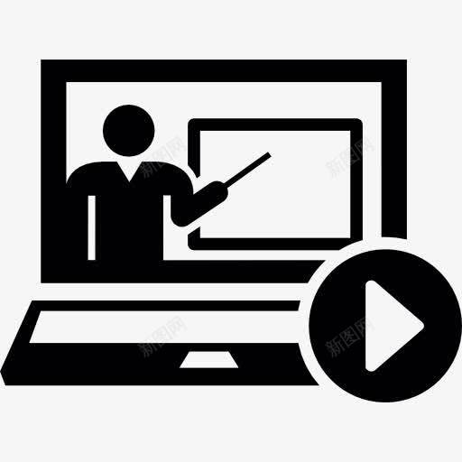 教育视频图标png_新图网 https://ixintu.com 学校用品 录像 教程 暂无视频ico 电脑 笔记本