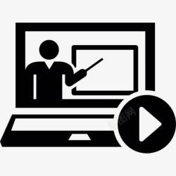 AI教程视频教育视频图标高清图片