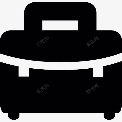 封闭的黑色公文标图标png_新图网 https://ixintu.com 拉手 拉杆包 时尚 箱包 行李 袋