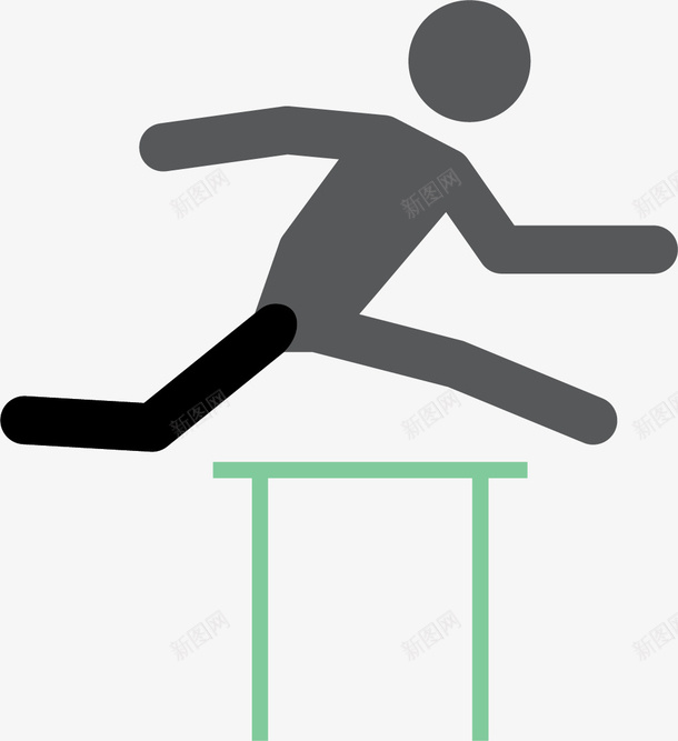 火柴人跨栏图标png_新图网 https://ixintu.com 奔跑符号 标志 跑步 跑步标志 跑步标识 跨栏