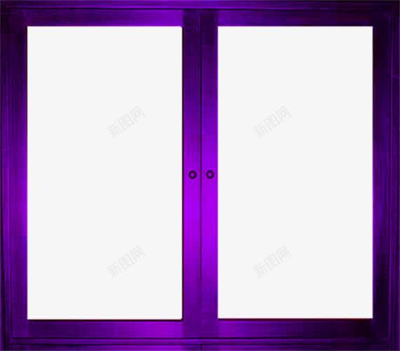 紫色窗框png免抠素材_新图网 https://ixintu.com 手绘窗无玻璃 手绘门窗 紫色涂漆窗 紫色窗框