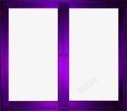 涂漆紫色窗框高清图片