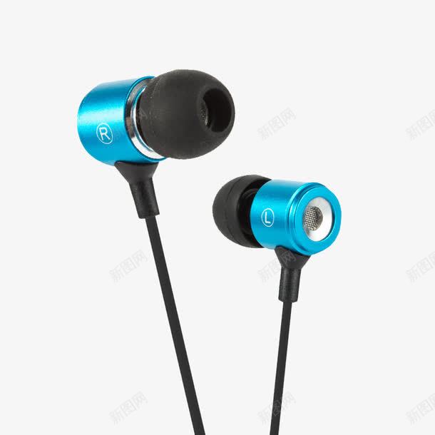 蓝色耳机png免抠素材_新图网 https://ixintu.com 产品实物 智能 耳机 蓝牙 通用