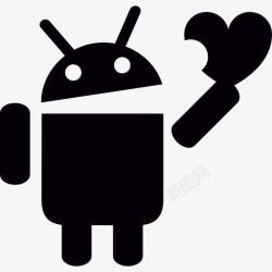 操作系统的爱Android的心图标高清图片