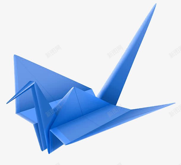 折纸动物png免抠素材_新图网 https://ixintu.com 千纸鹤 折纸动物 蓝色
