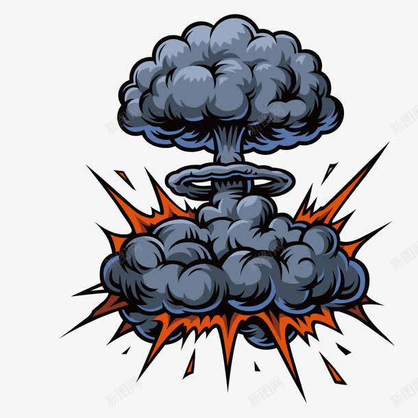 爆炸图标png_新图网 https://ixintu.com 云层 卡通 蘑菇云 装饰