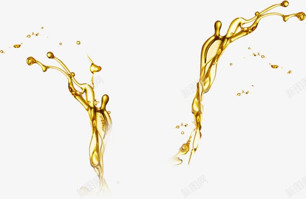 金黄色的液体洒落png免抠素材_新图网 https://ixintu.com 洒落 流动油 液体 金黄色
