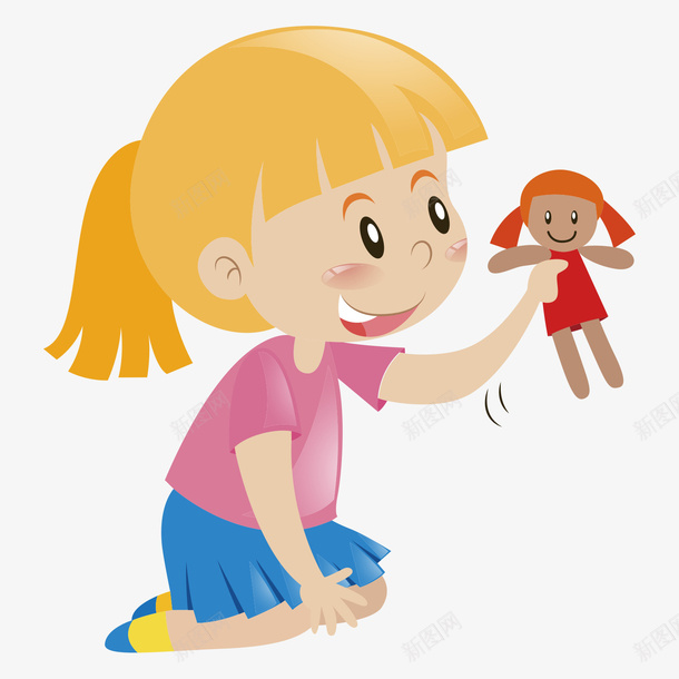 金毛儿童玩耍布娃娃png免抠素材_新图网 https://ixintu.com 儿童玩耍 儿童节 儿童节快乐 免抠 六一 小孩 布娃娃