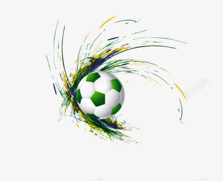 绿色足球矢量图eps免抠素材_新图网 https://ixintu.com AI png图片素材 免费png素材 六边形 巴西 绿色 足球 矢量图