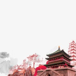 中国建筑物古代城楼建筑高清图片