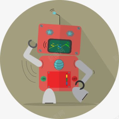 安卓趣味机器人吉祥物机械金属机图标图标