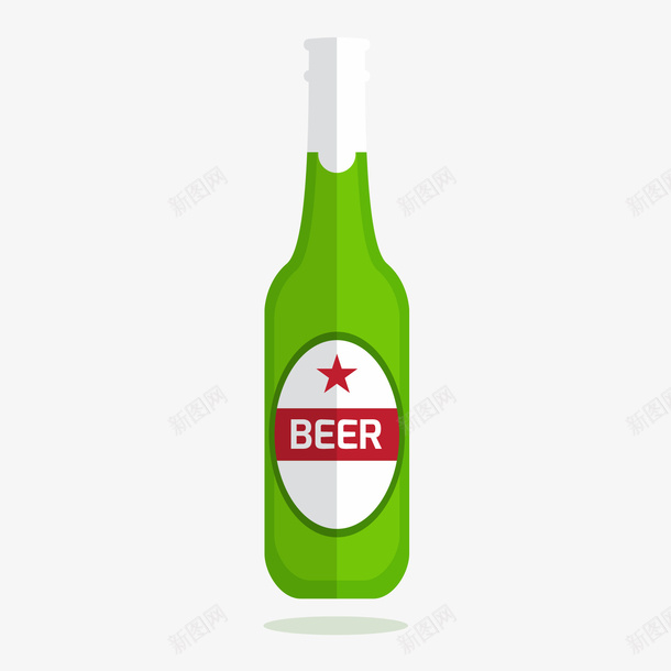 绿色的啤酒瓶png免抠素材_新图网 https://ixintu.com 啤酒瓶 日常 白色 绿色 绿色啤酒瓶 英文