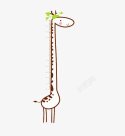 量尺长颈鹿身高尺高清图片