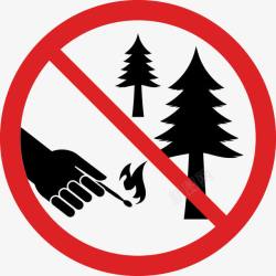 森林防火森林防火标签图标高清图片