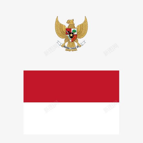 com 东南亚 印度尼西亚 国徽 国旗 图标 岛国 矢量素材