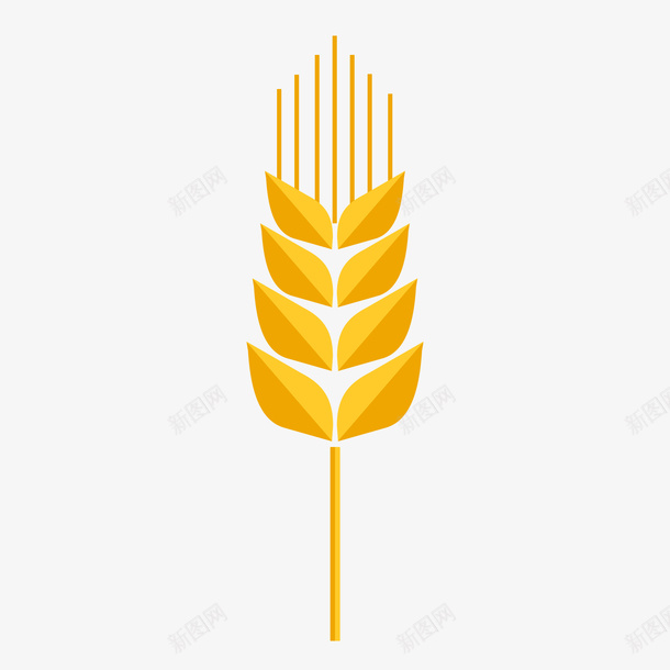 黄色的燕麦元素png免抠素材_新图网 https://ixintu.com 免抠小麦 小麦元素黄色的小麦 扁平装饰麦穗png 黄色的