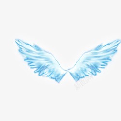 蓝色X翼翅膀高清图片