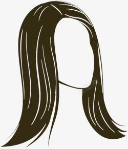 长发盘发女士发型手绘长发女士发型高清图片