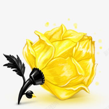 可爱魔力盒子图标黄色花朵图标
