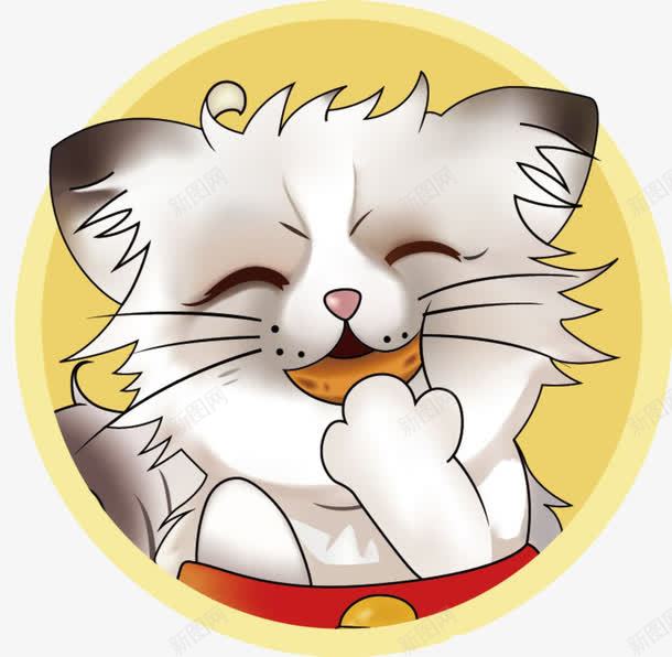 开心的小猫png免抠素材_新图网 https://ixintu.com 卡通 可爱 天真 趣味 馋猫