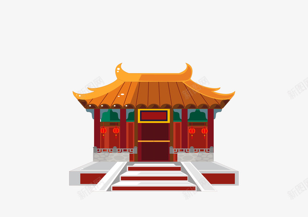 中国古建筑png免抠素材_新图网 https://ixintu.com 中国风 古代铺子 古风 建筑 杂货铺
