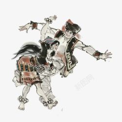 中国黎族热情奔放的传统舞蹈素材
