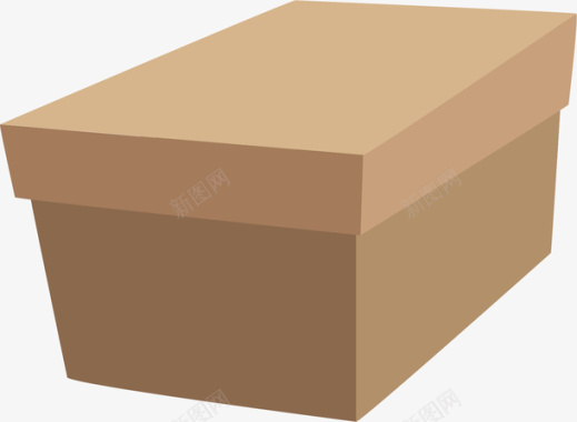 棕色的盒子矢量图图标图标