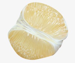 特色柚子一半黄心蜜柚果肉高清图片