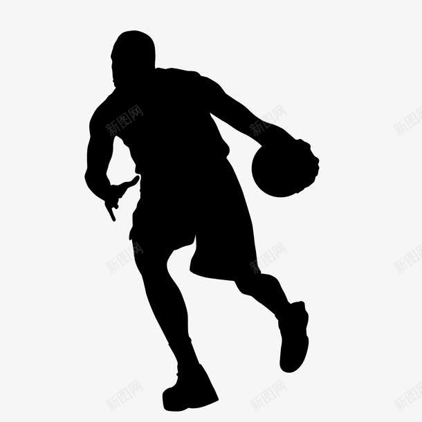 打球图标png_新图网 https://ixintu.com 人物剪影 动作 球员 篮球 运动图标