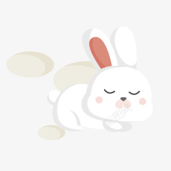 睡着的兔子素材